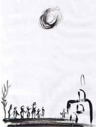 haciendo cola para la dosis cortesia nel amaro courtesy from the artist to klauss van damme all rights reserved vegap